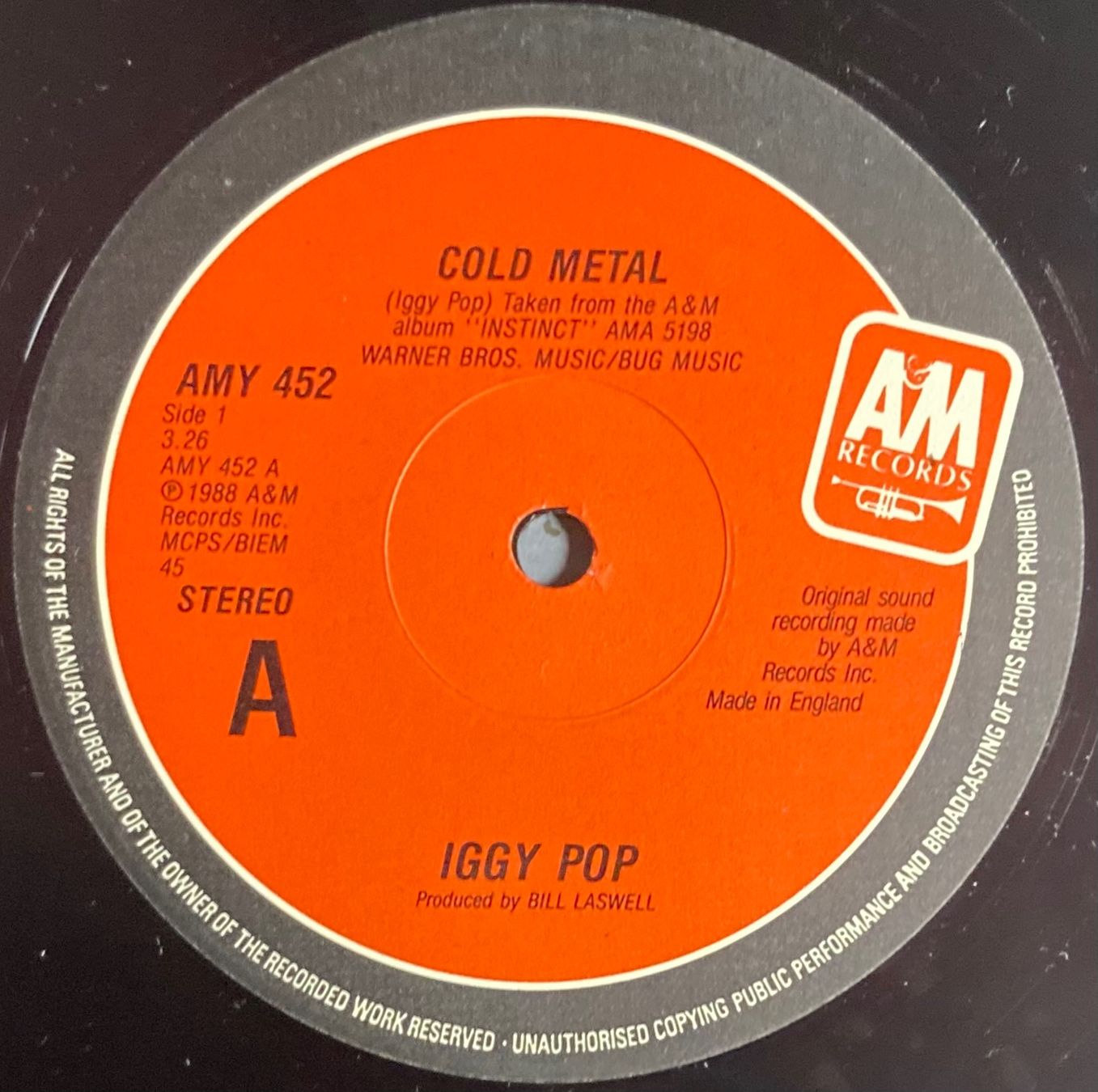 Vinyles: IGGY POP - COLD METAL – D'occasion à Poliez-Pittet par Newtown-Records 2