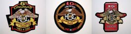 HARLEY DAVIDSON 5TH 10TH 15TH ANNIVERSARY LOT 3 HOG PATCH