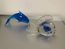 Schöne Fischfiguren  aus mundgeblasenem Glas