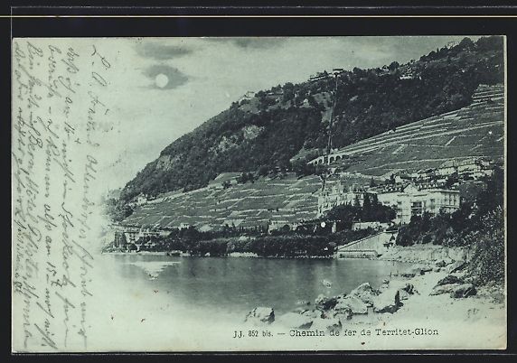 Cartes postales: Mondschein-AK Territet-Glion, Chemin de  – D'occasion à Berlin par bartko-reher