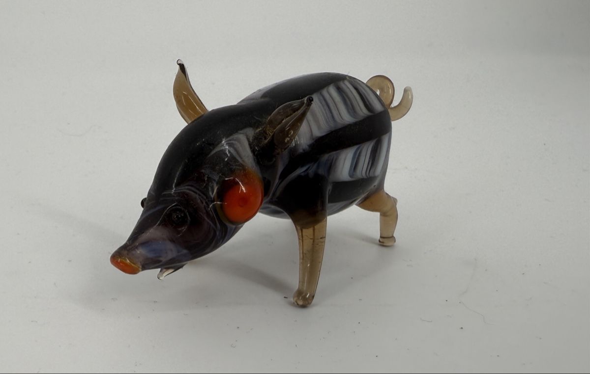 Figuren: Deko Figur Schwein aus Glas  – Gebraucht aus Auenstein von moin. 1