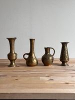 4 Vintage Vasen aus Indien | Messing