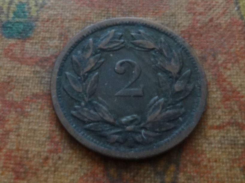 Alle Münzen: 2 Rp. 1888 – Gebraucht aus Romanel-sur-Lausanne von Swift13 1