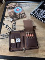 Leather Cigar Case with Accessories