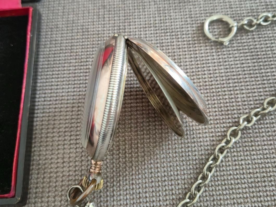 Uhren: Antike Silbertaschenuhr, ca. 53 mm mit Box – Gebraucht aus Marbach SG von Zippo1401 5