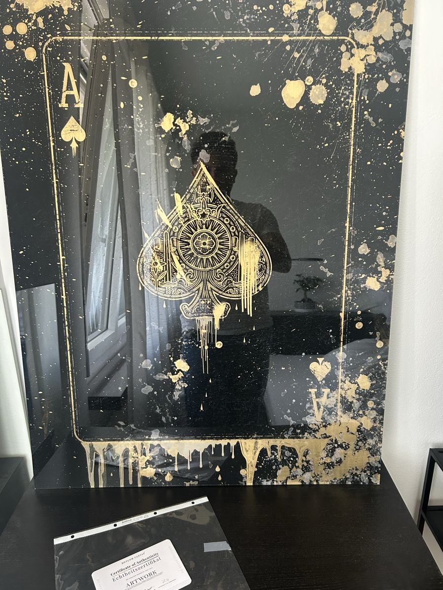 Carte collezionabili: Dotcom Canvas Ace Card - Gold Leaf. Artwork with Certificate – Usato da Stäfa venduto da mic.walo 1