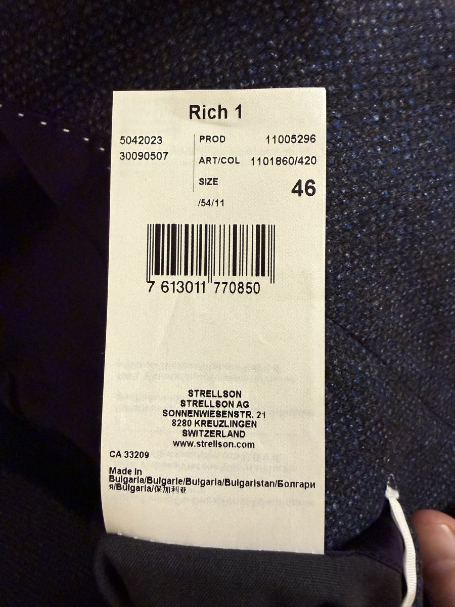 Strellson Giacche: Blazer Strellson bleu - taille S (46) - à 1chf – Usato da Genève venduto da Benito27 6
