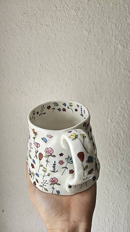 Tazze: Keramiktasse mit Blumenmuster – Nuovo (secondo la descrizione) da Basel venduto da spo_9r87 1
