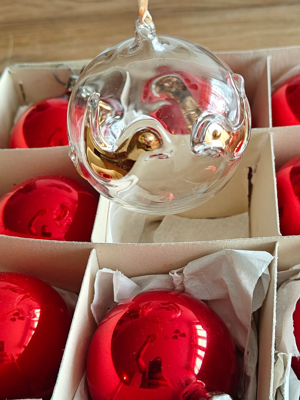 Tutte le decorazioni: Vintage Weihnachtskugeln rot & klar - Set 12 Stück – Nuovo (secondo la descrizione) da Birr venduto da DisDas 2