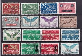 CH Briefmarken Lot "Flugpost" ab 1923