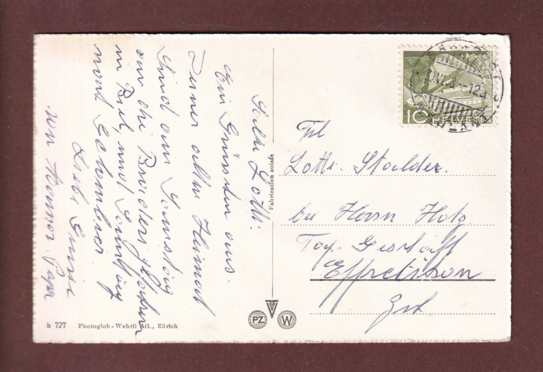 Cartoline postali: TWANN - DOUANNE - 1958 – Usato da Pully venduto da nicecards 1