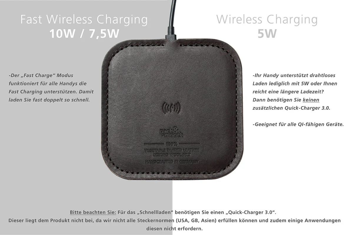 Caricabatterie: Pack & Smooch Leder Wireless Charger TAURUS für iPhone – Usato da Zürich venduto da Nikitbone 2