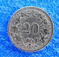 Schönes 20 Rappen aus dem Jahr 1885