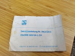 Mofa Töffli Moped Sachs Bedienungsanleitung Nr. 314.2 CH/3