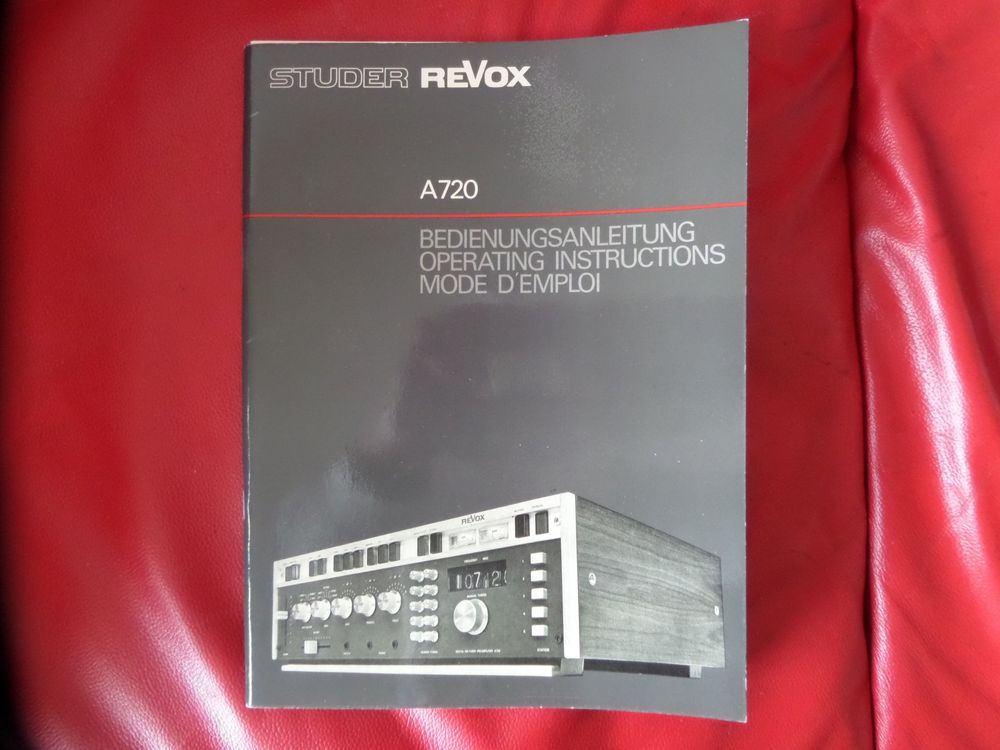 Revox A720 Bedienungsanleitung/Schema Guter Zustand! (Gebraucht) in ...