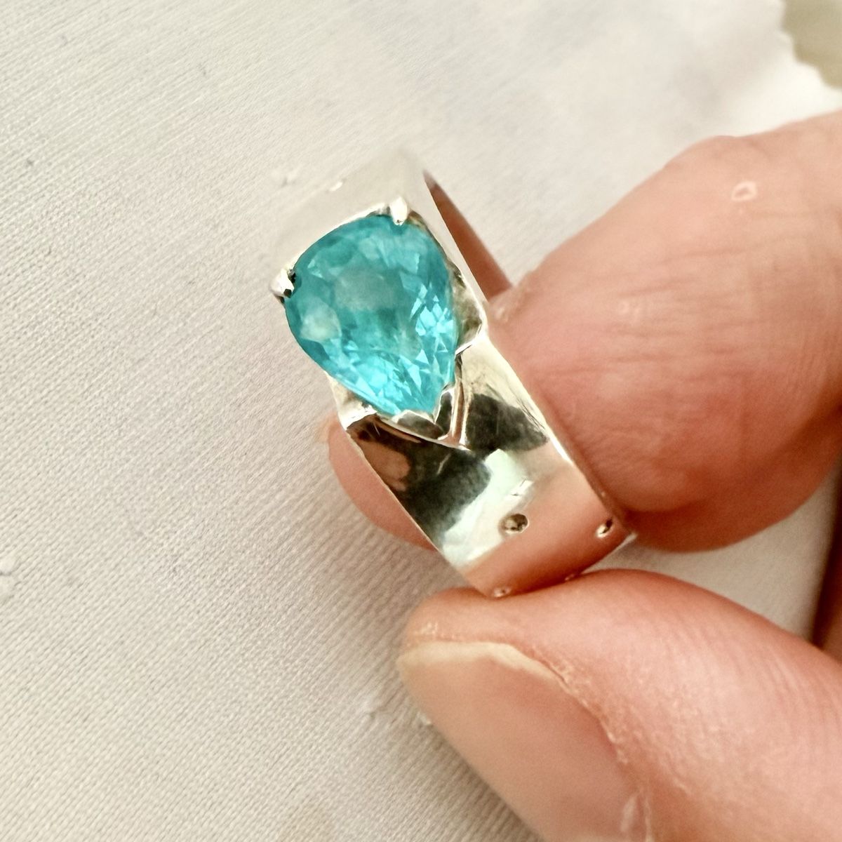 Bagues: Bague en argent - Apatite Paraïba – D'occasion à Marly par Nor_al3 1