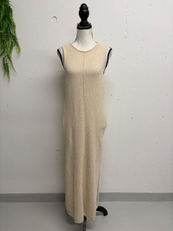 Leger Strickkleid Gr. 42 beige Midkleid Strandkleid
