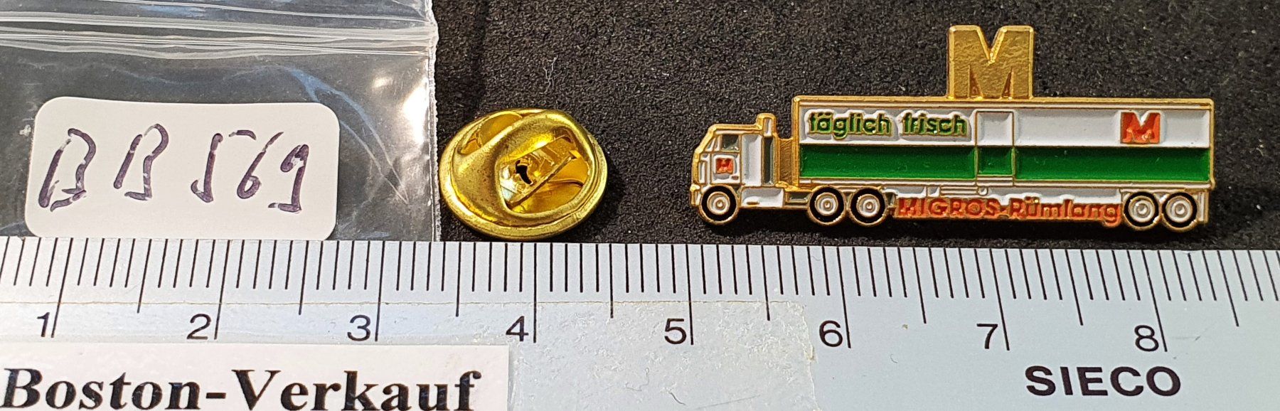 Plaketten & Abzeichen: BB569 - Pin LKW Lastwagen Truck Zugmaschine Migros Rümlang – Gebraucht aus Reinach BL von Boston-Verkauf 1
