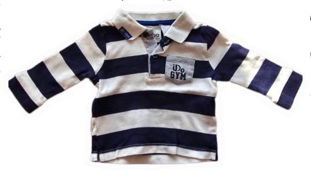 IDO Poloshirt Gr. 62/68 gestreift marine Jungen Baumwolle
