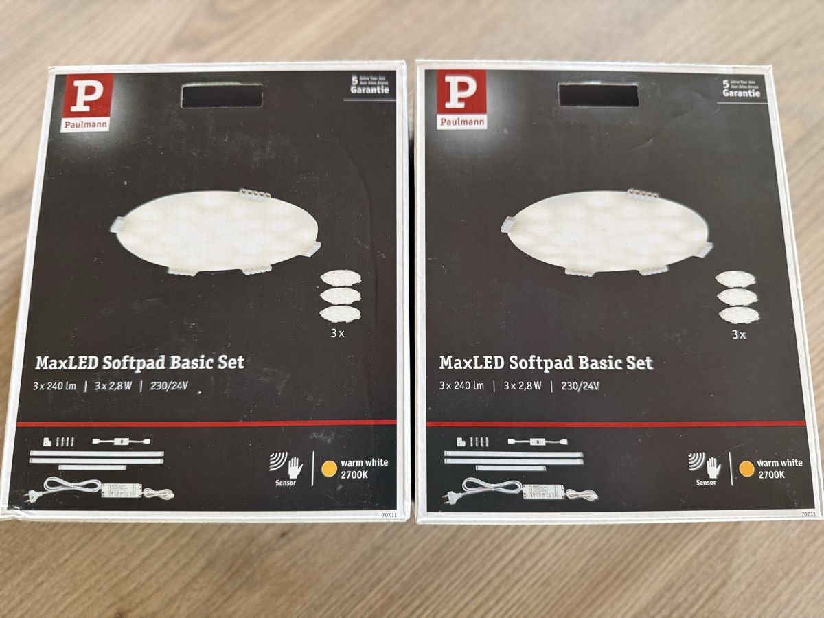 Paulmann Lampade: 2 Stk -New Paulmann MaxLED Softpad Basic Set Kitchen Licht  – Nuovo e nell'imballaggio originale da Wallbach venduto da Nenex 1