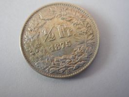 50 Rp. 1875 silber  gute Erhaltung