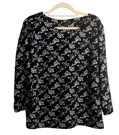 OPUS blouse noir blanc T. 40