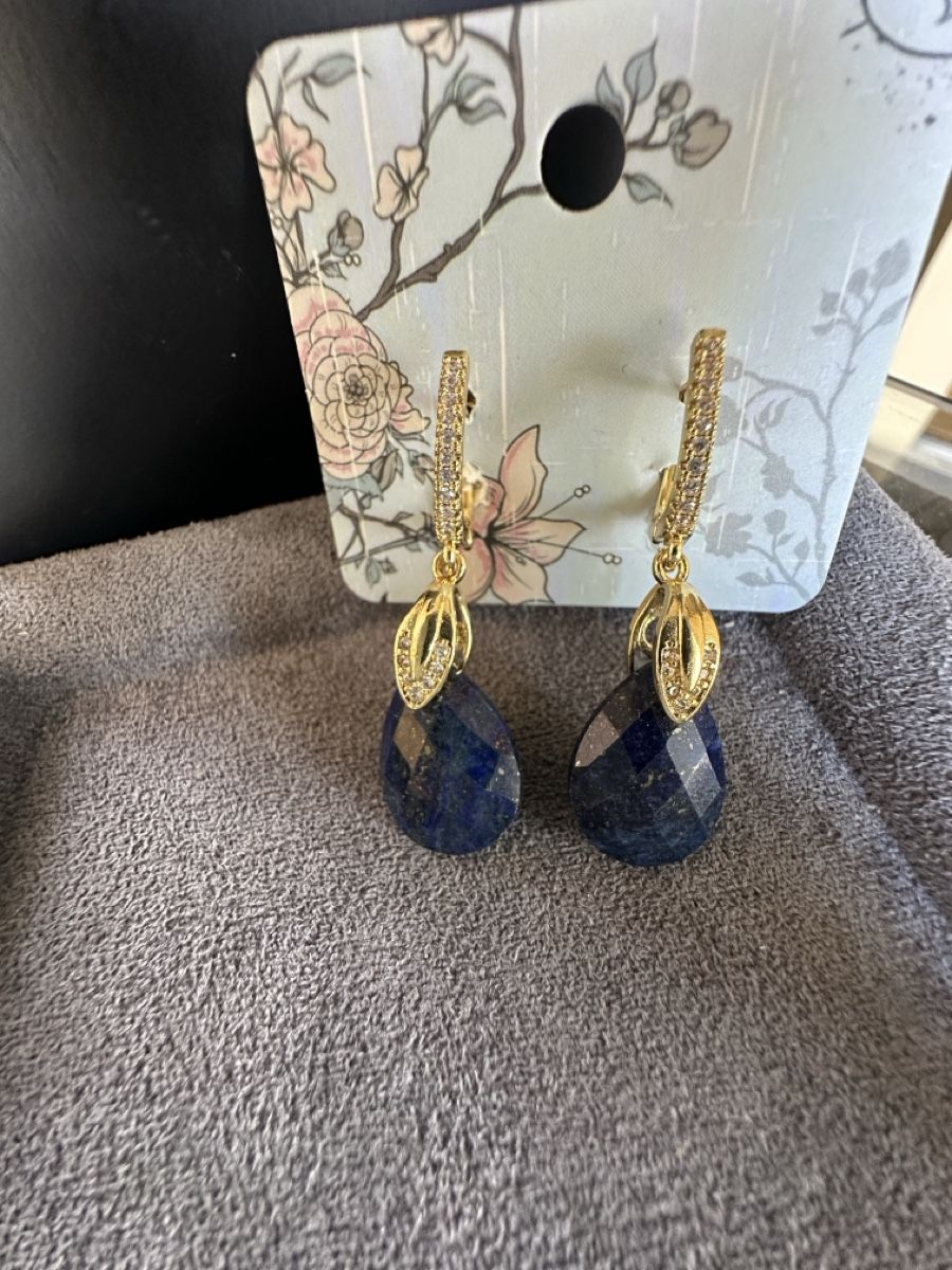 Orecchini pendenti & Orecchini a lobo: Ohrringe mit Lapislazuli Steinen HANDARBEIT  – Nuovo e nell'imballaggio originale da Kriens venduto da Hortensie6 1