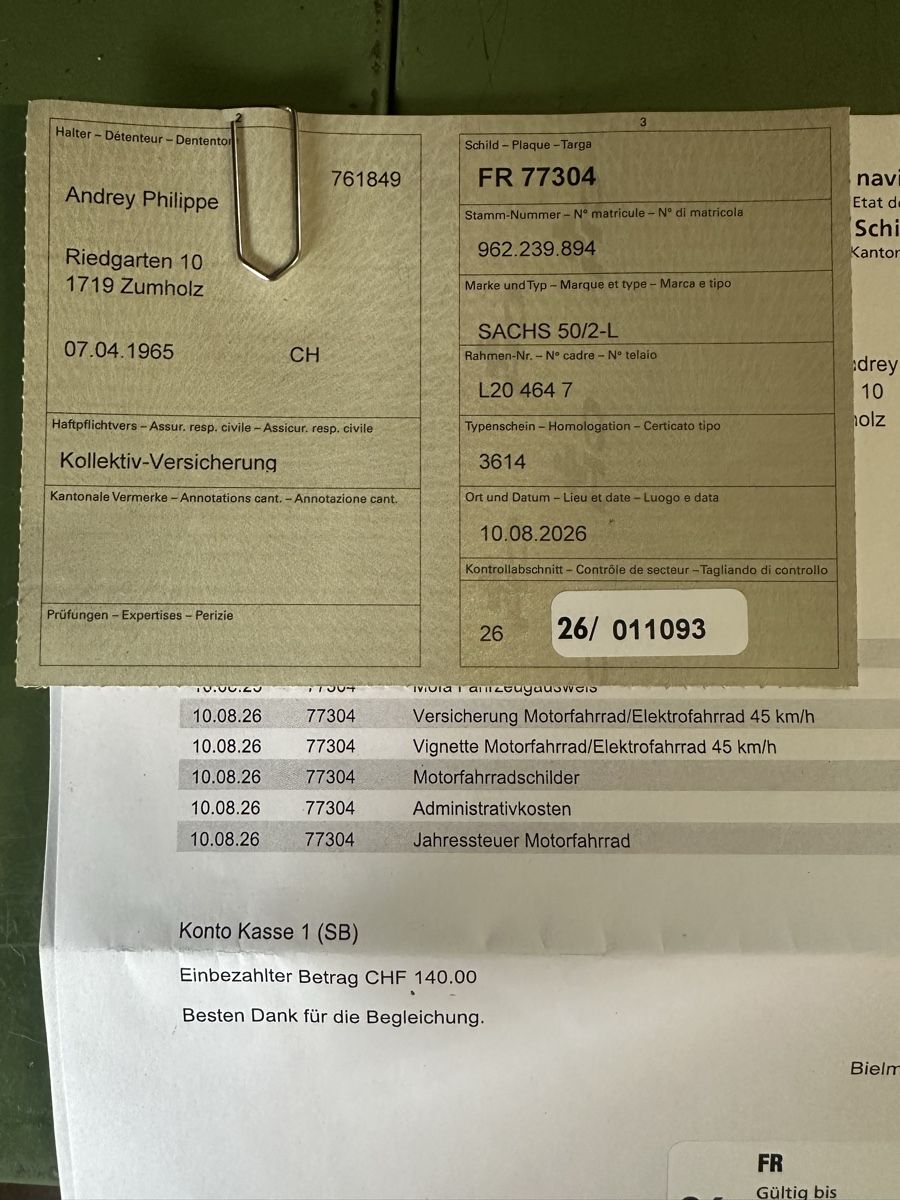Sachs Cyclomoteurs: Mofa Sachs 50/2 – D'occasion à Zumholz par Gotterong 5