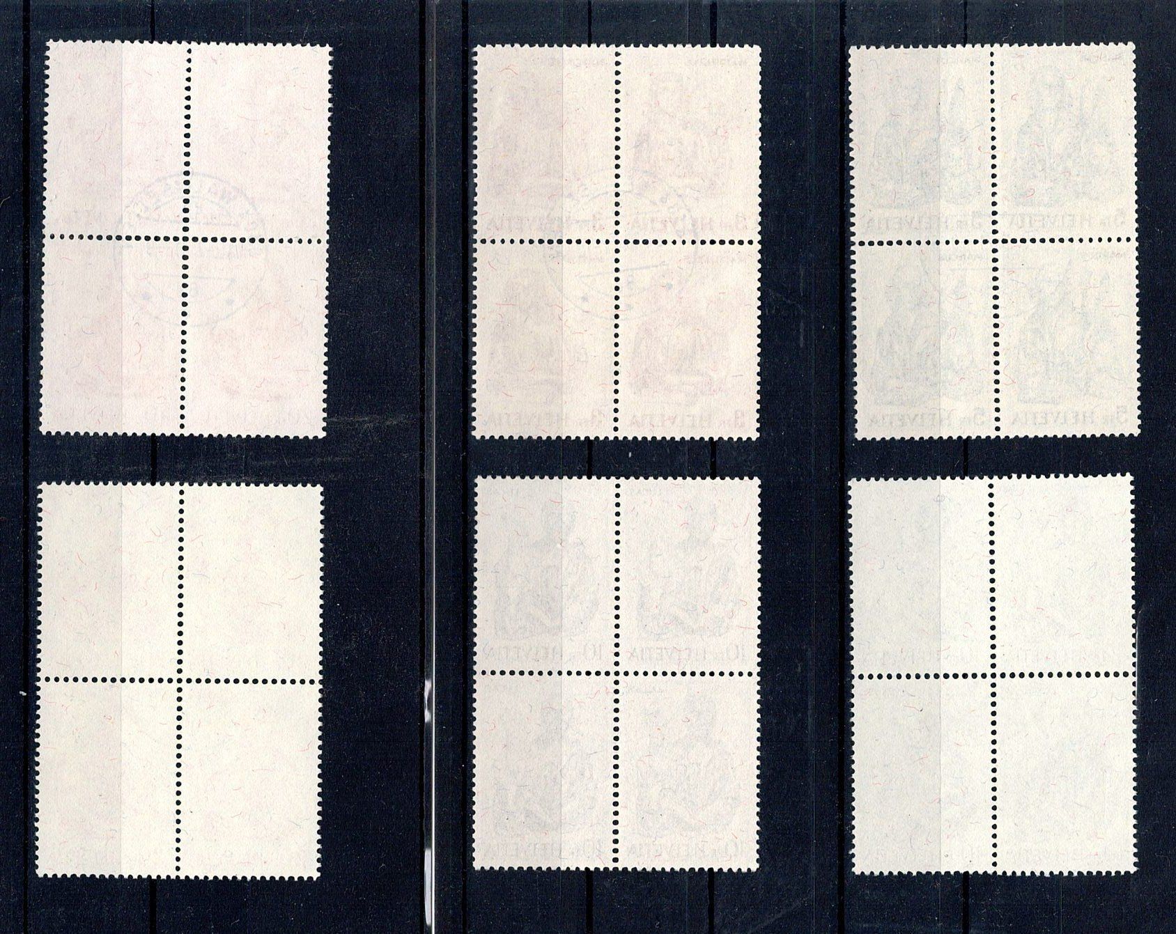 Tutti i francobolli: CH-Briefmarke,  Vierer Blocks 1961 – Usato da Wald ZH venduto da solda86ld 1
