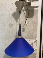 Pendelleuchte Metall blau matt, guter gebrauchter Zustand
