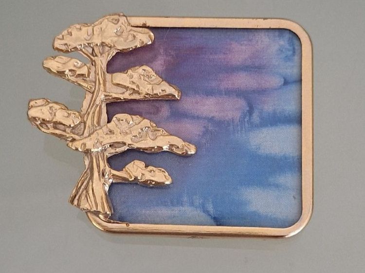 Broches & Aiguilles: Brosche mit Original Gemälde Einzelstück. – D'occasion à Kerzers par ExpressoTerreno
