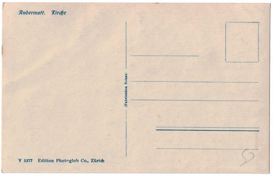 Cartoline postali: Religion: Andermatt, Kirche – Usato da Frauenfeld venduto da POML 1