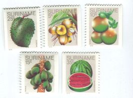 Briefmarken "Obst". Suriname.