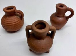 Vintage 3-teiliges Miniatur-Krug-Set 4 cm