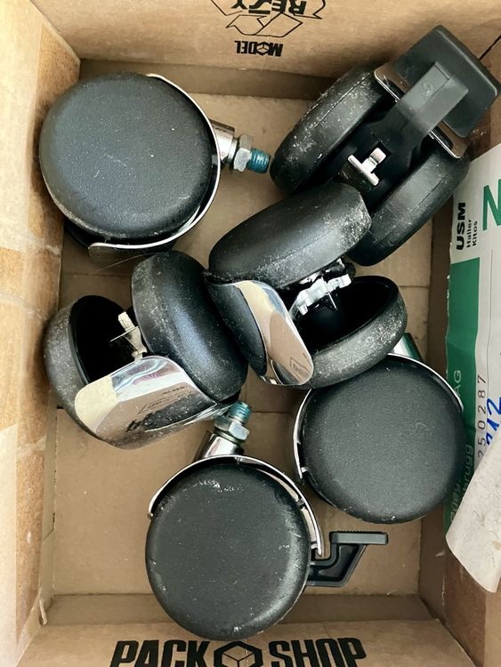 6 USM wheels for carpets (hard wheels) (Gebraucht) in Zürich für CHF 45 ...