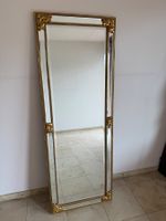 Grosser Vintage Wandspiegel Gold 140 cm Belgien