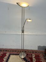 Designer Stehlampe mit Leselampe Chromstahl funktioniert