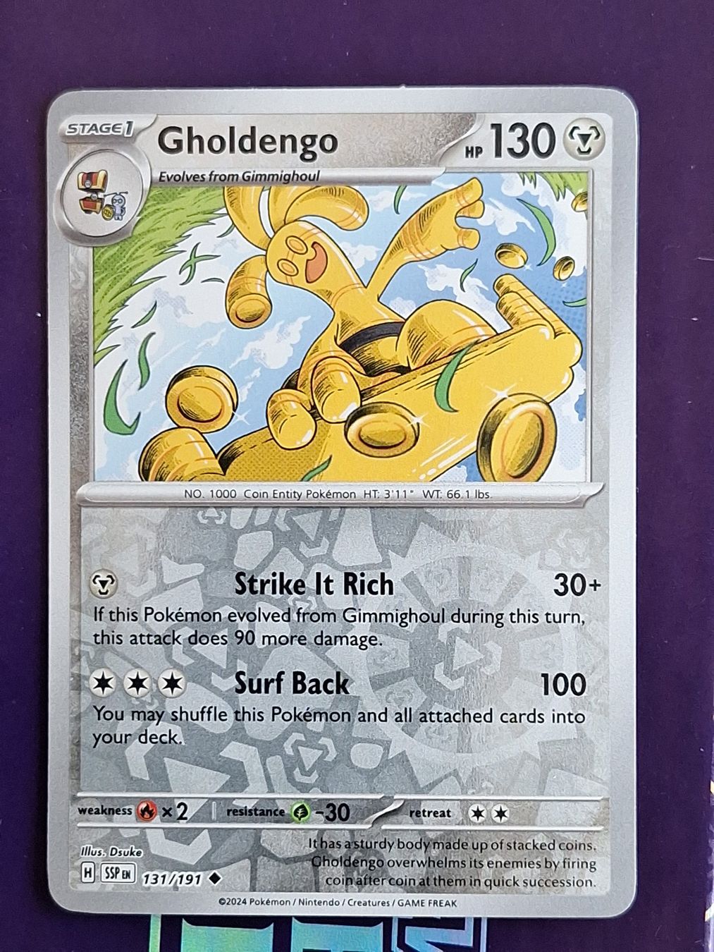 Pokémon Carte collezionabili: Gholdengo - Reverse Holo - Pokemon Surging Sparks – Usato da Altstätten SG venduto da GGsGameshop