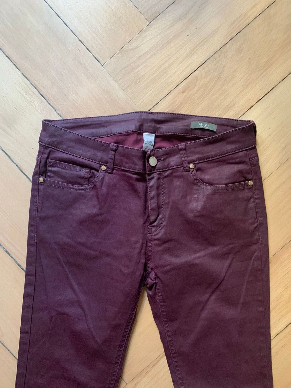 Mango Jeans: MANGO - Skinny Jeans weinrot 38 – Usato da Zürich venduto da Diazaio 1