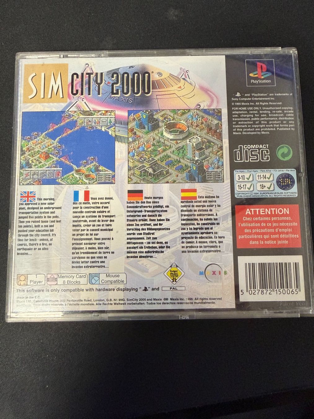 Sony Spiele: Simcity 2000 - PS1 – Gebraucht aus Pont-de-la-Morge von Darfal 2