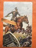 Alte Postkarte - Kavallerie Angriff 1. Weltkriegss