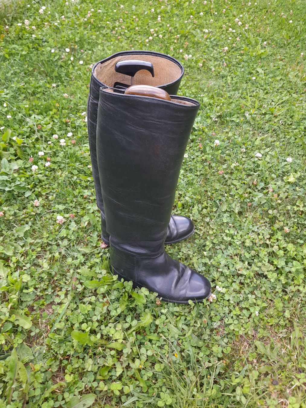 Damenschuhe: Bottes d'équitation en cuir noir, taille 37 – Gebraucht aus Les Geneveys-sur-Coffrane von papoute 1