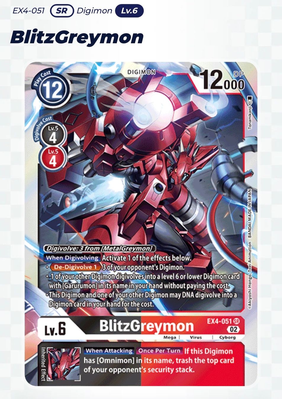 Bandai Carte collezionabili: BlitzGreymon SR EN ab 1.- – Nuovo (secondo la descrizione) da Rorschach venduto da Faebeaebe93