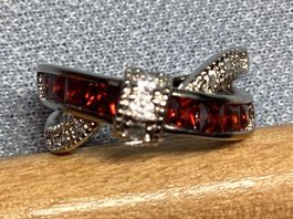 Infinity vergoldeter Silber Ring (925) mit Cubic Zirkonia