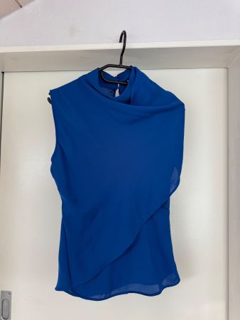Zara Royal Blue Sleeveless Blouse, Size S, Summer Top