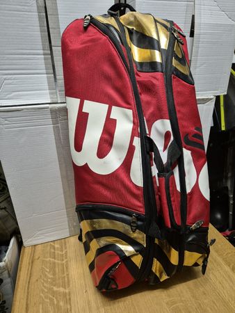 Wilson Tennistasche / Sporttasche, gross, rot/gold