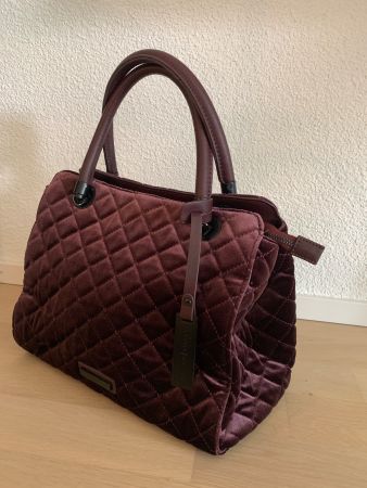 Alessia Massimo Tasche Samt - purple - gesteppt - TOP
