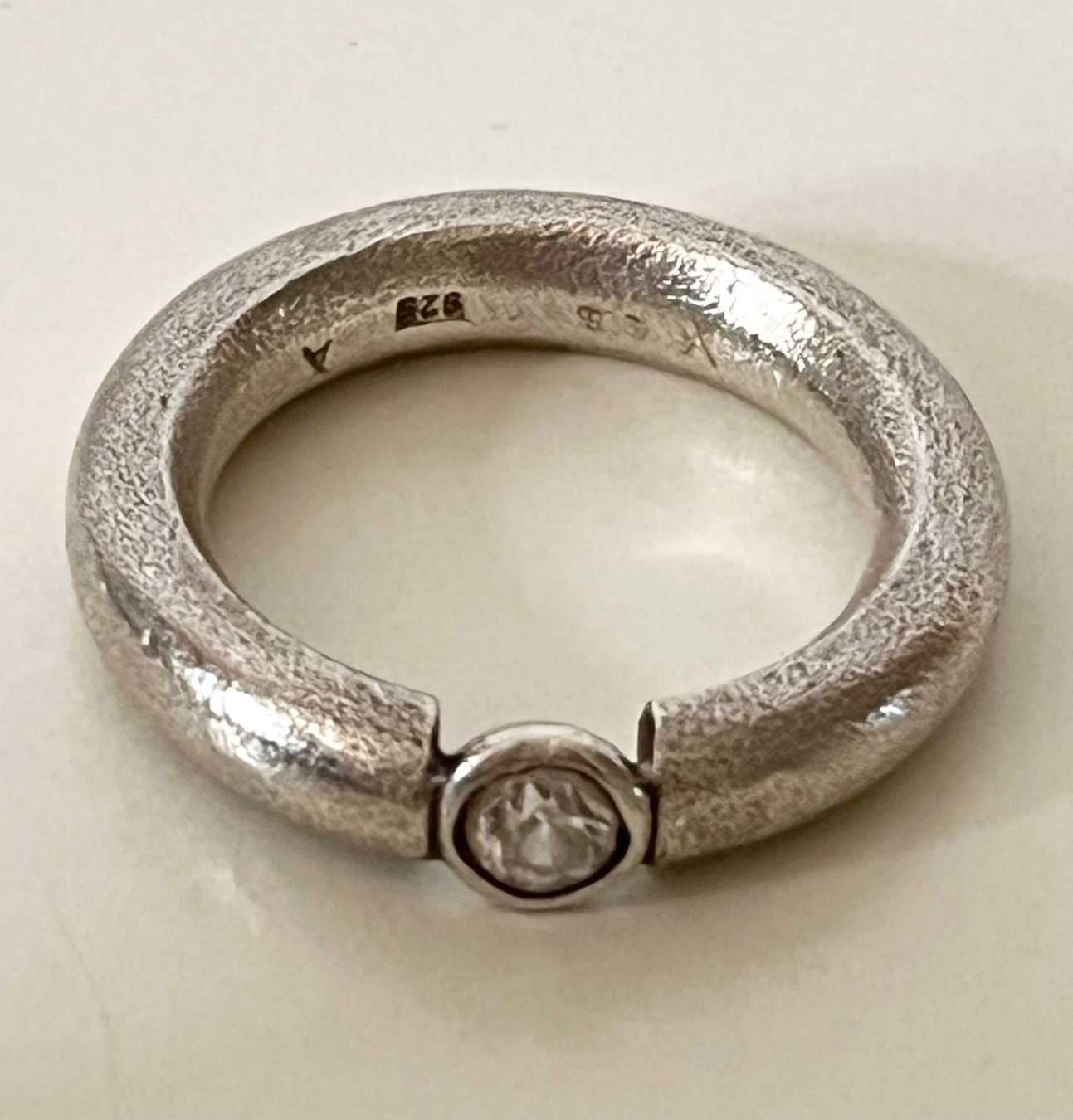 Anelli: Silber Ring  925 gepunzt, Gr 55 – Usato da Kirchleerau venduto da Piroska05 2