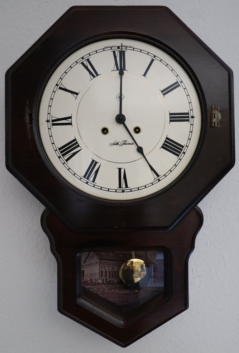 Uhren: Antike Wanduhr von Seth Thomas – Gebraucht aus Hagendorn von and_f6dj