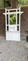 Garderobe Weiss mit Spiegel & Kleiderstange, Vintage Stil 🌻